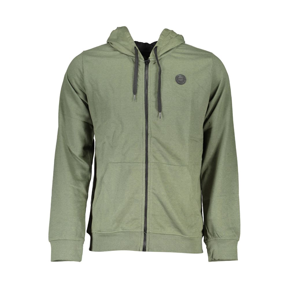 Hooded Sweatshirt Hoodie by Gianmarco Venturi for men in cotton green features an avant-garde silhouette, showcasing a sophisticated hooded neckline and detail for a truly avant-garde finish.
