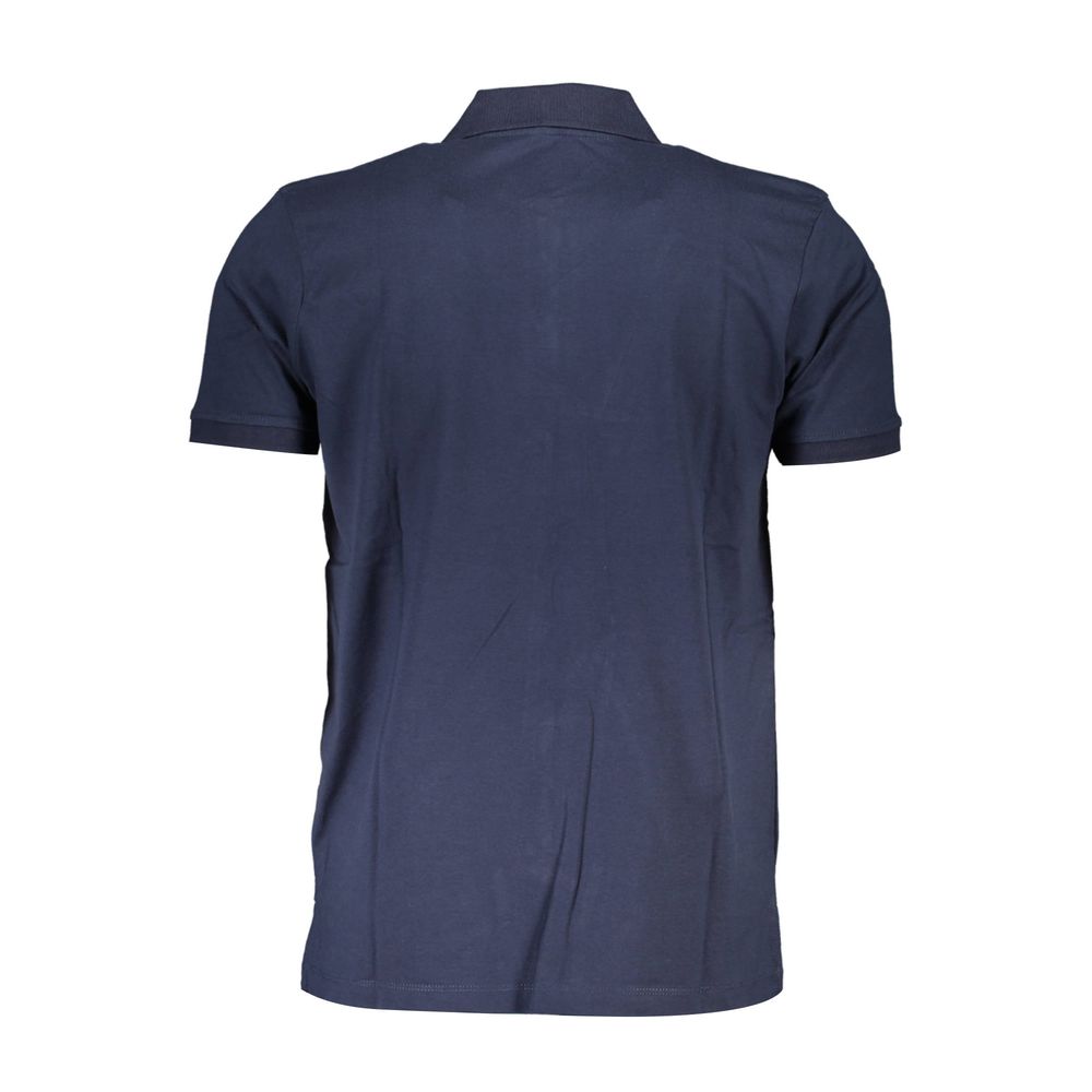 Polo Shirt by Gianmarco Venturi for men in cotton blue presents a crisp silhouette, artfully detailed with a crisp and crisp .