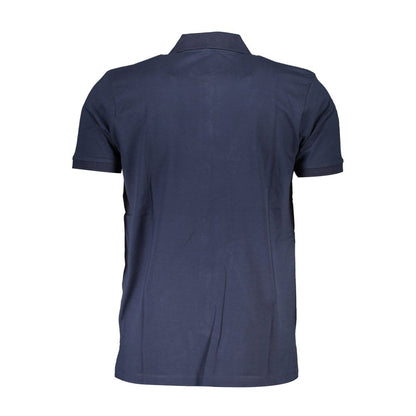Polo Shirt by Gianmarco Venturi for men in cotton blue presents a crisp silhouette, artfully detailed with a crisp and crisp .