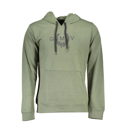 Hooded Sweatshirt Hoodie by Gianmarco Venturi for men in cotton green & print showcases a city-ready silhouette, artfully detailed with a signature hooded neckline and for a city-ready finish.