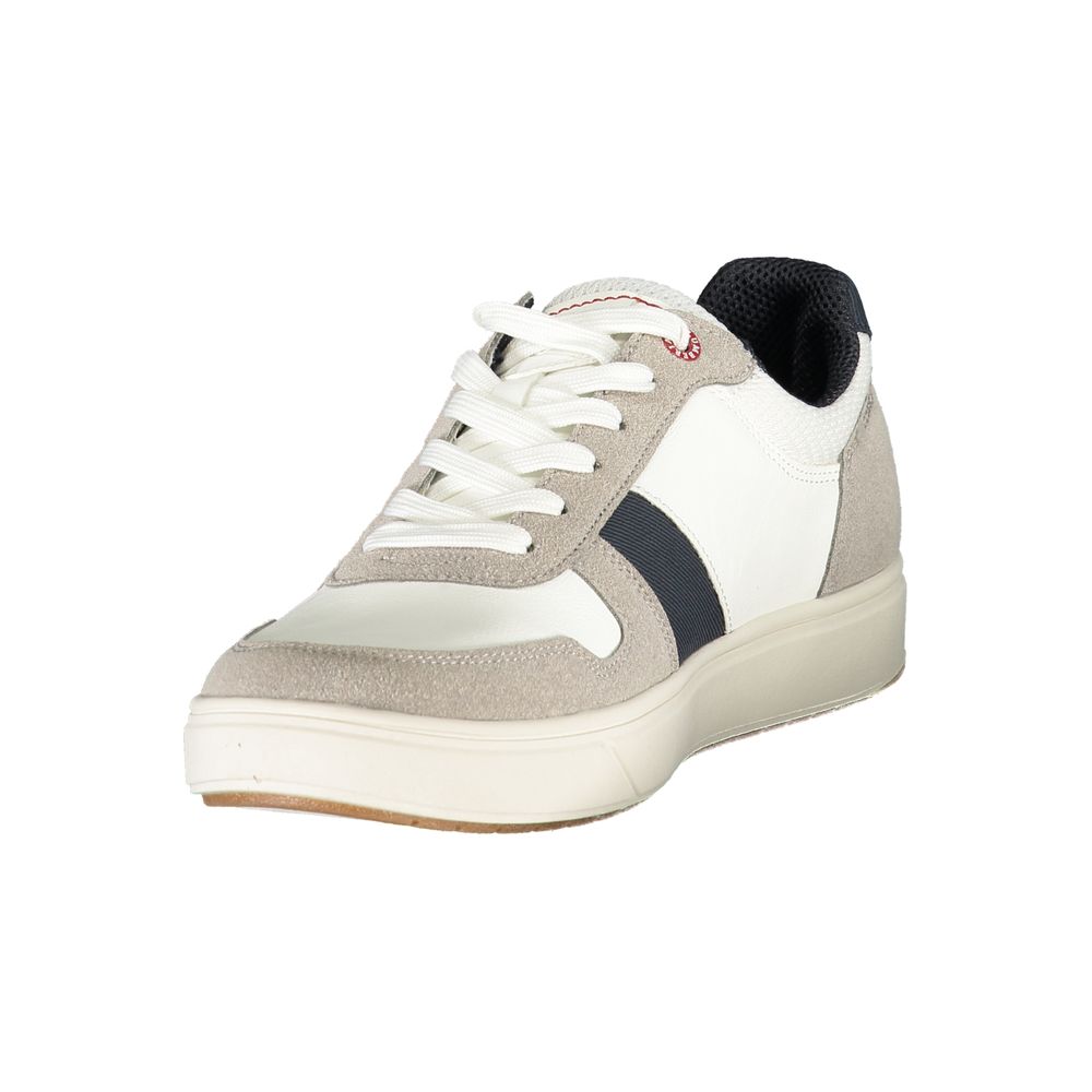 Athletic Sneakers by Lumberjack for men in polyester polyurethane leather black, white & print features an stately silhouette, showcasing the signature athletic style of the Men's Athletic Polyester Polyurethane Leather Sneakers collection with a truly stately finish.