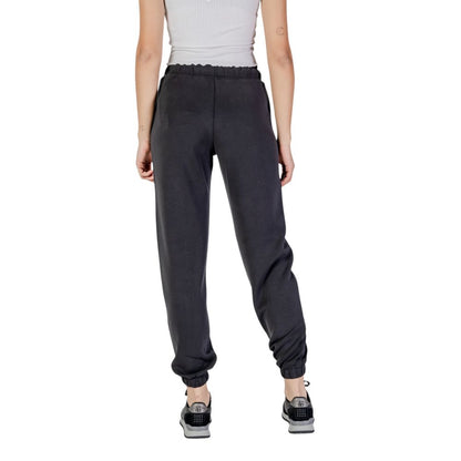 Guess Active Black Polyester Joggers Workout Pant
