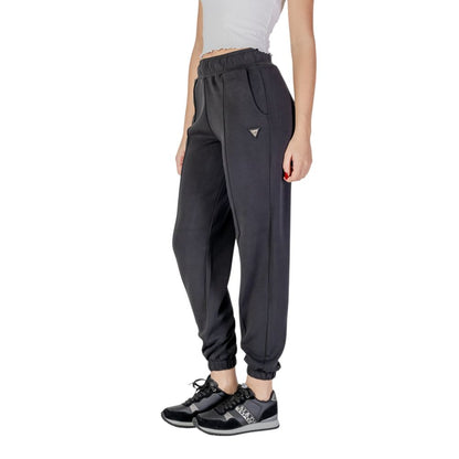 Guess Active Black Polyester Joggers Workout Pant