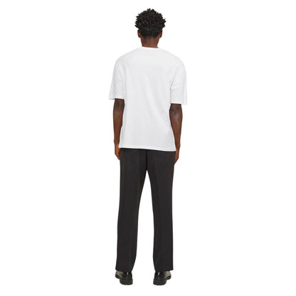 T-Shirt by Jack Jones for men in cotton natural & white showcases a unassuming silhouette, artfully detailed with a refined crew neckline and unassuming for a sophisticated, contemporary look.