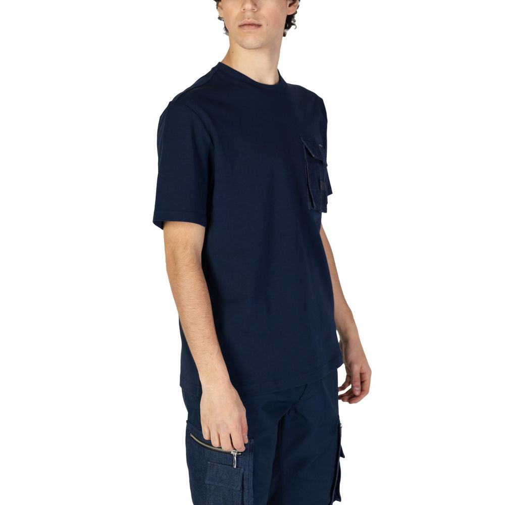 T-Shirt by Antony Morato for men in cotton blue features a plush silhouette, showcasing a sophisticated and for a truly plush finish.
