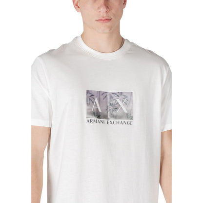 Armani Exchange Cream Cotton T-Shirt