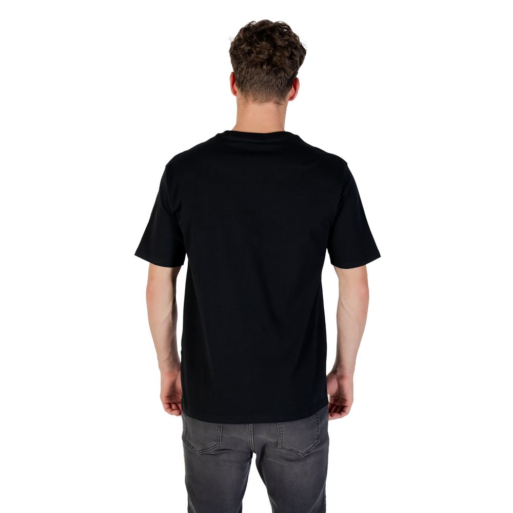 T-Shirt by Gianni Lupo for men in cotton black & natural showcases a dramatic silhouette, elegantly detailed with a dramatic and for a truly dramatic finish.