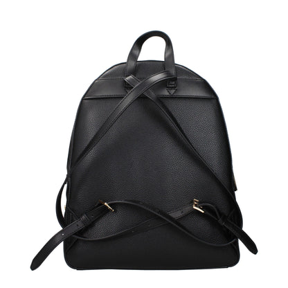 Michael Kors Black Leather Backpacks