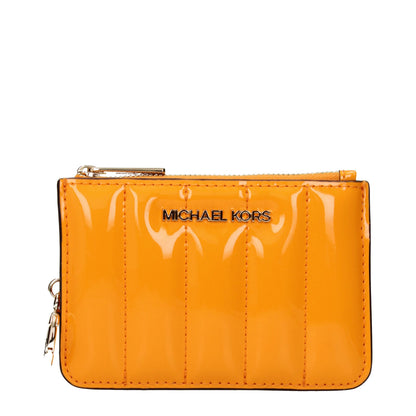 Michael Kors Orange Leather Wallets