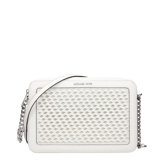 Michael Kors White Leather Crossbody Bags