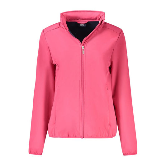 Hooded Windbreaker Jacket by Norway 1963 for women in polyester pink features an magnificent silhouette, showcasing the sophisticated hooded neckline and functional pockets, hooded & windproof for a premium, magnificent look.