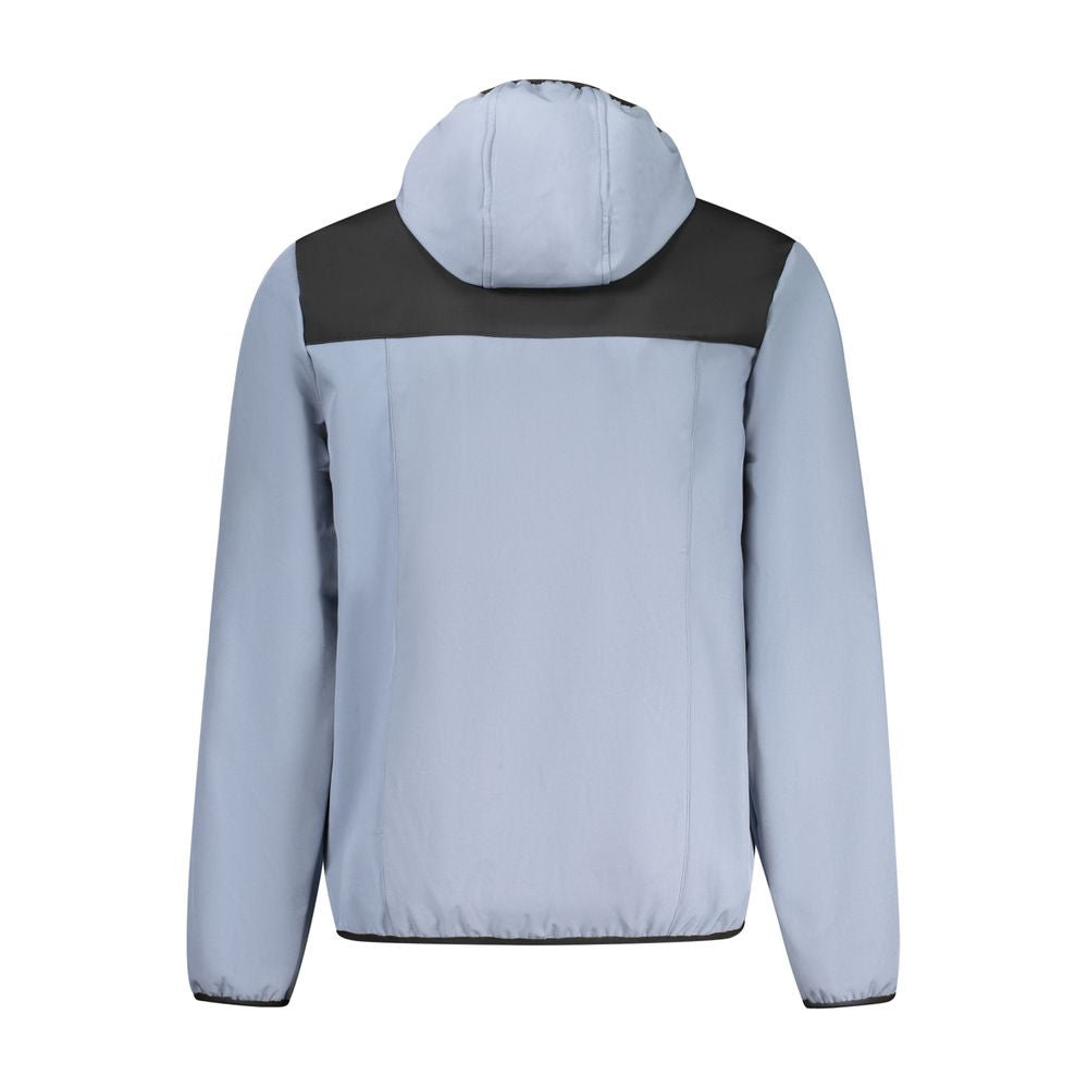 Hooded Windbreaker Jacket by Norway 1963 for men in stretch polyester blue & signature features an perennial silhouette with a refined and perennial pockets, hooded & windproof for a sophisticated weather-resistant look.