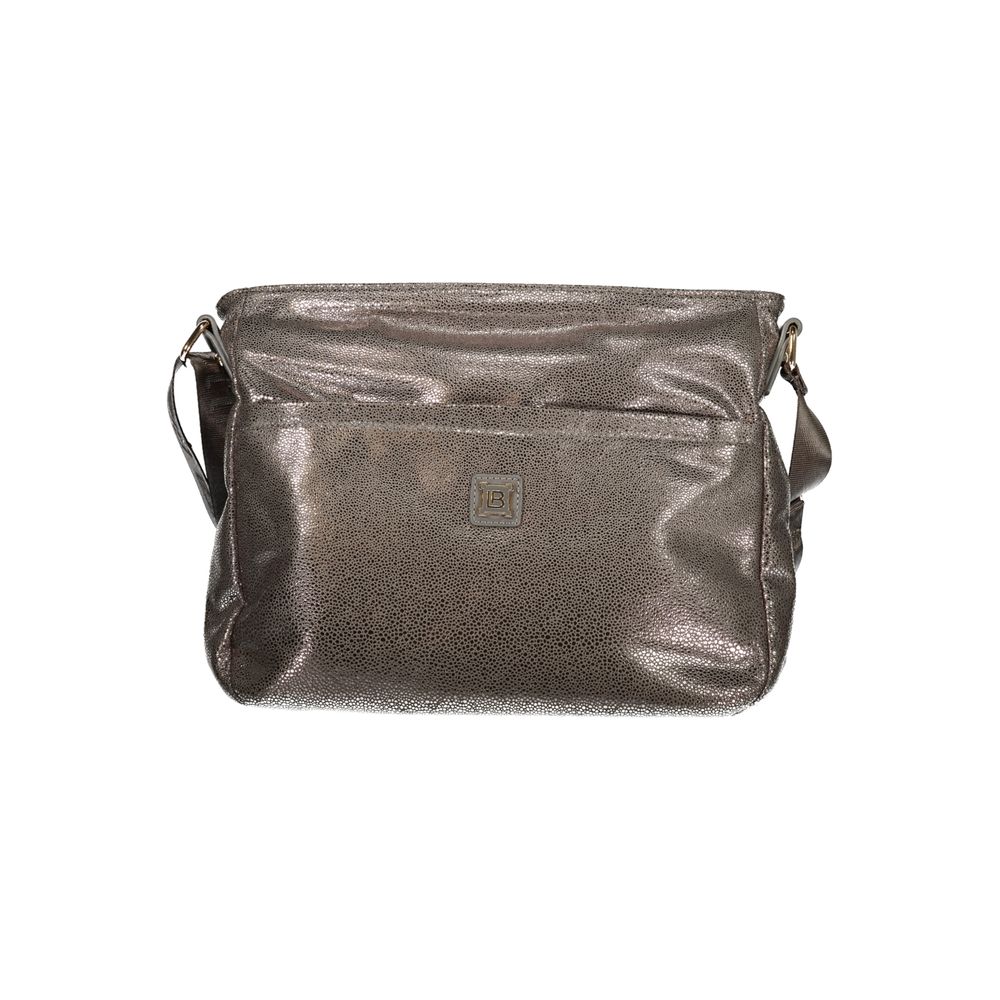 Handbag by Laura Biagiotti for women in polyester viscose modal & nickel gray presents a ornamental silhouette, showcasing a secure zipper, ample external-pockets & internal-pockets, and versatile shoulder-strap & adjustable-strap for a ornamental finish.