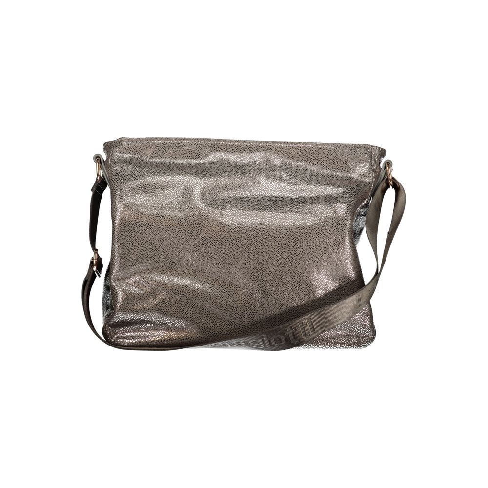 Handbag by Laura Biagiotti for women in polyester viscose modal & nickel gray features a ornamental silhouette, showcasing a secure zipper, ample external-pockets & internal-pockets, and ornamental shoulder-strap & adjustable-strap for a sophisticated look.