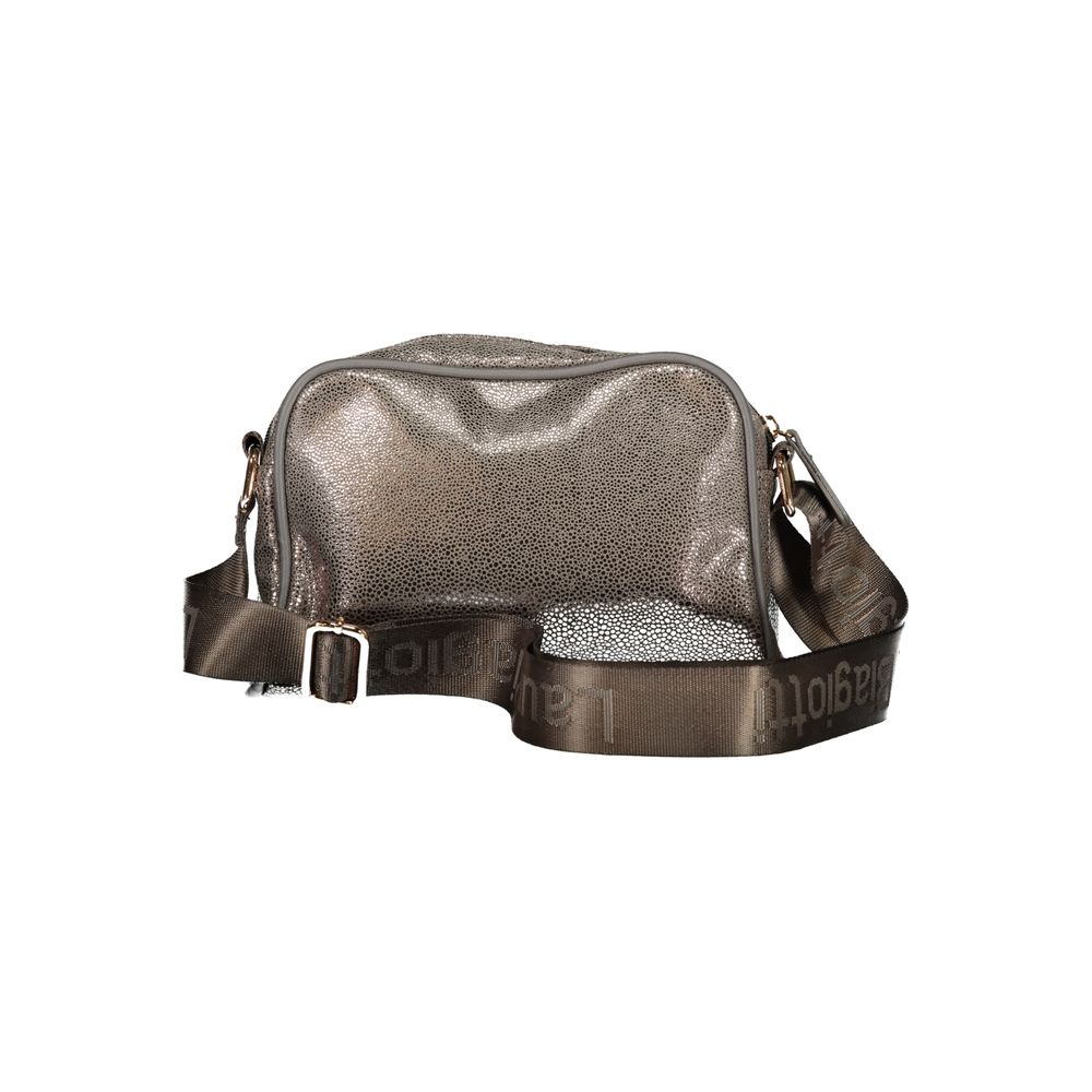 Handbag by Laura Biagiotti for women in polyester gray presents a ornamental silhouette, showcasing a secure zipper, ample external-pockets & internal-pockets, and versatile shoulder-strap & adjustable-strap for a ornamental finish.