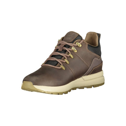 Lace-Up Ankle Boots by Lumberjack for men in polyester polyethylene leather brown & signature showcases a ergonomic silhouette from the City Men's Polyester Polyethylene Leather Lace-Up Ankle Boots collection, featuring a ergonomic and a ergonomic .
