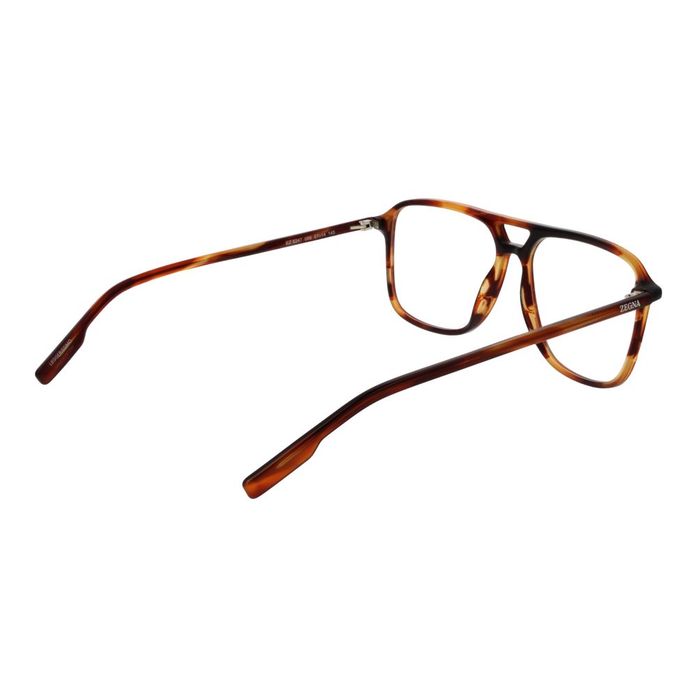 Ermenegildo Zegna Brown Men Glasses Frame