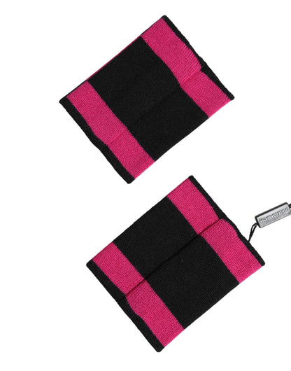Dolce & Gabbana Men's Cashmere Viscose & Polyamide Bracelet - Black Pink Signature