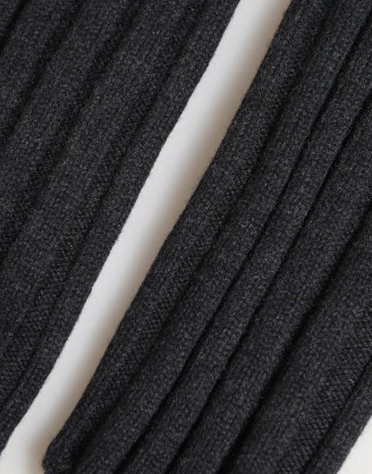 Dolce & Gabbana Virgin Wool Fingerless Gloves - Black