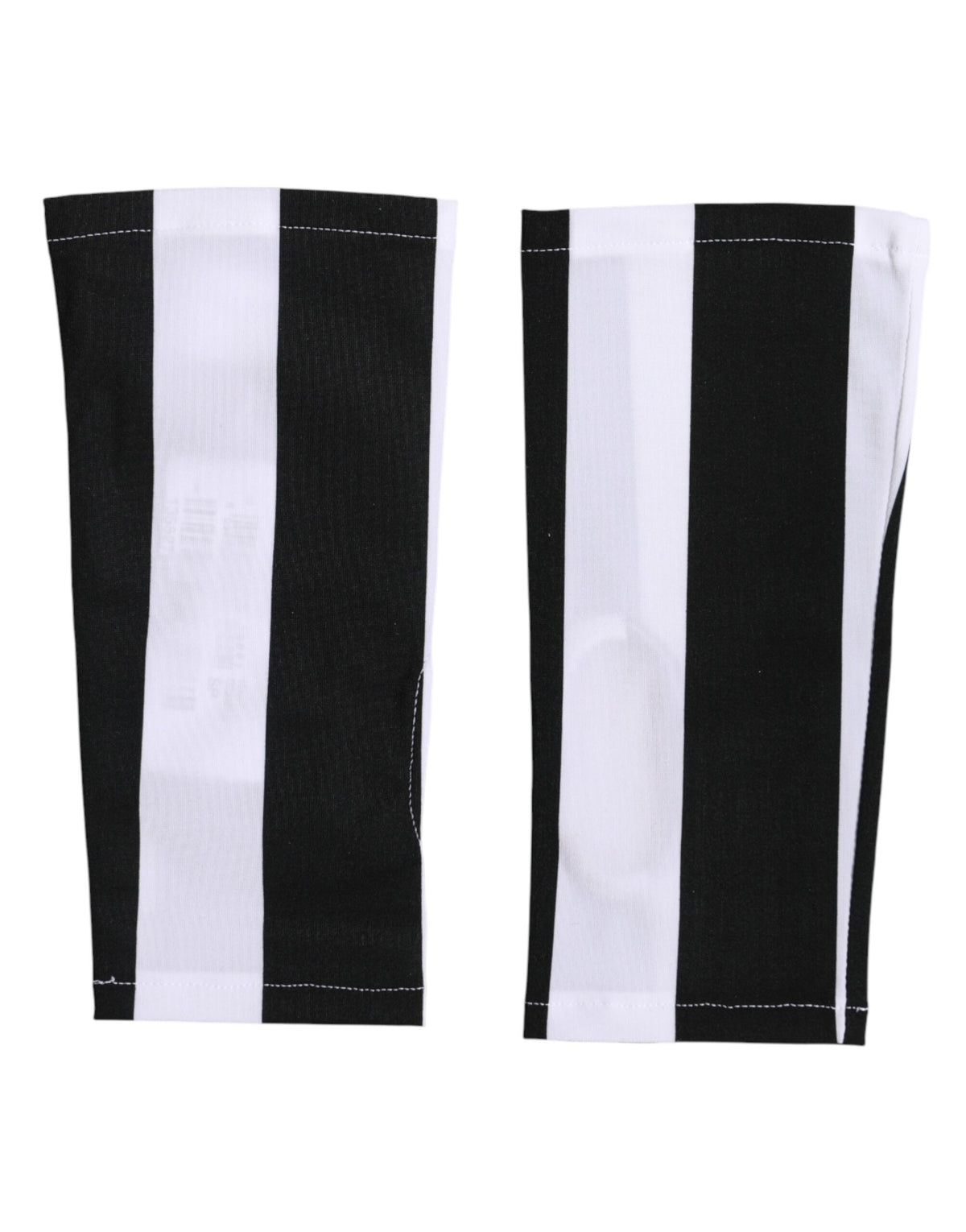 Dolce & Gabbana Stretch Nylon Fingerless Gloves Wrist Length - Black White Signature