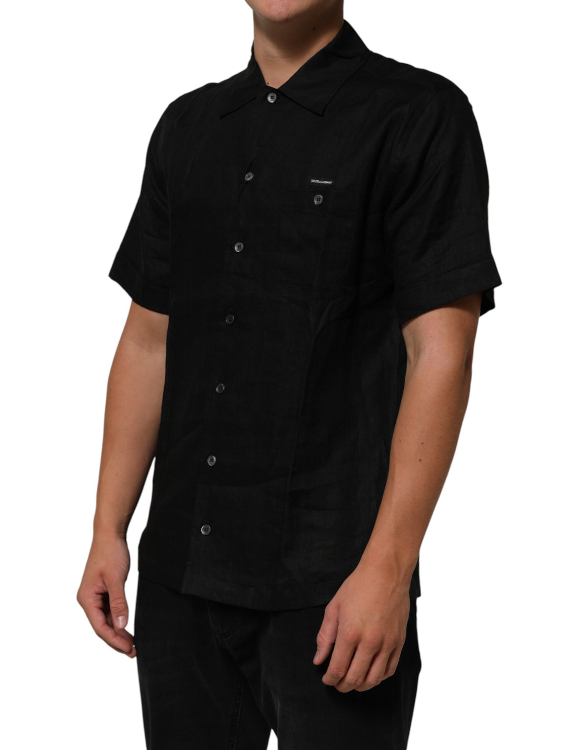 Carhartt Wip Men's Relaxed Fit Regular Short-Sleeve Linen Polo Shirt - Black