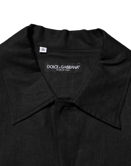 Carhartt Wip Men's Relaxed Fit Regular Short-Sleeve Linen Polo Shirt - Black