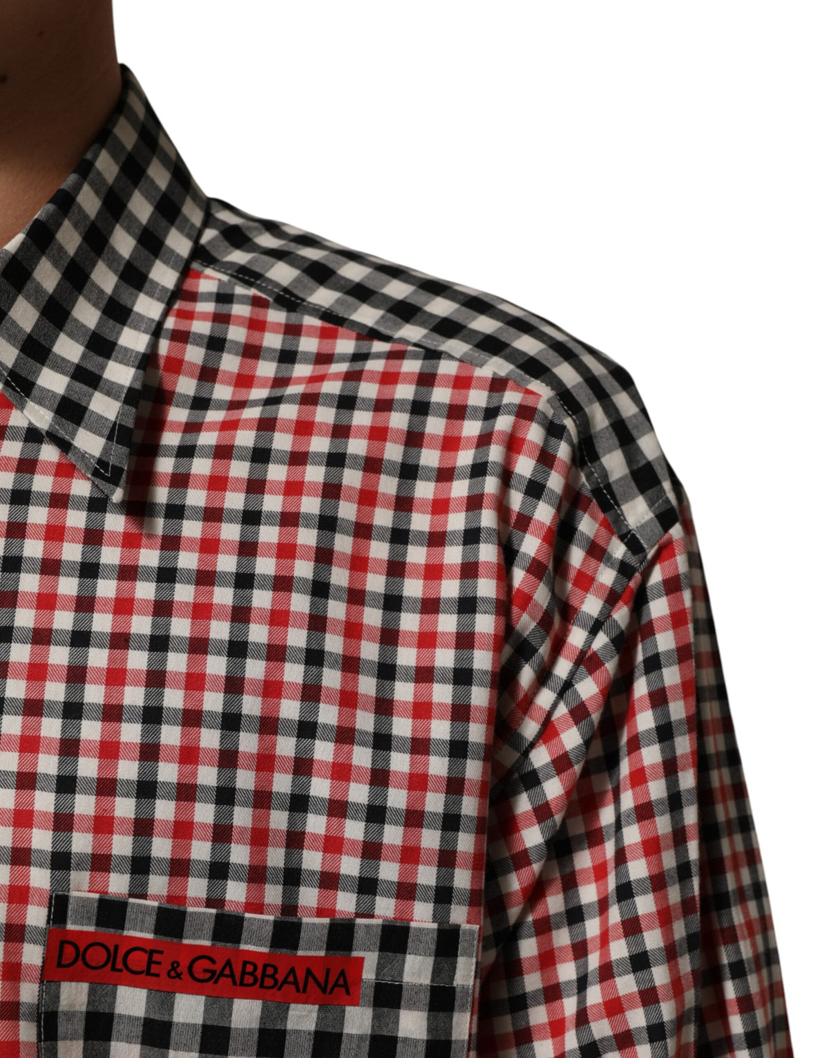Dolce & Gabbana Men's Regular Fit Long-Sleeve Linen & Cotton Dress Shirt - Multicolor Patterned Checkered