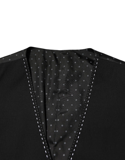 Dolce & Gabbana Men's Virgin Wool Viscose & Acetate Vest - Black
