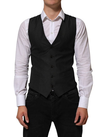 Dolce & Gabbana Men's Silk Wool & Viscose Vest - Black