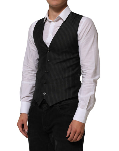 Dolce & Gabbana Men's Silk Wool & Viscose Vest - Black