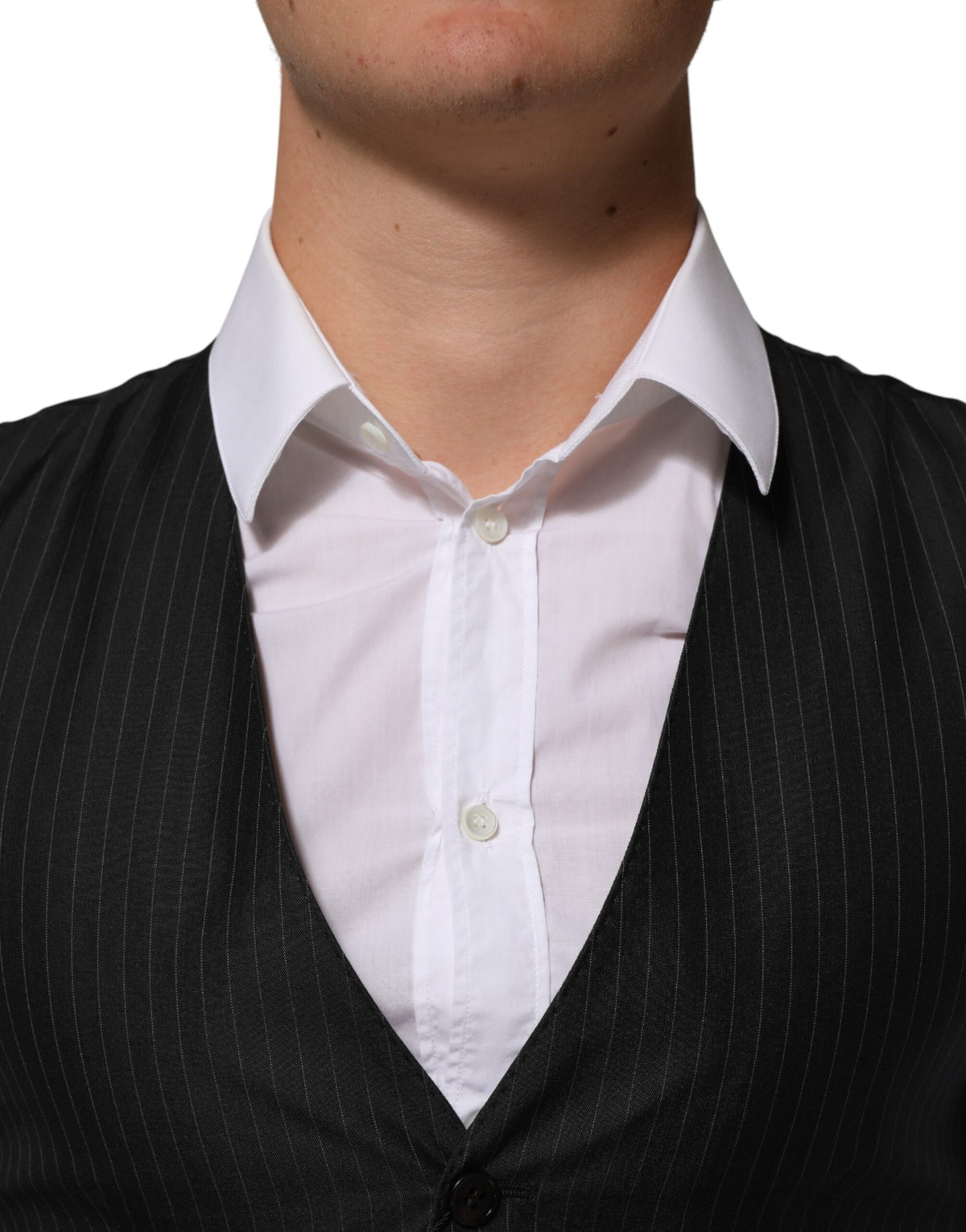 Dolce & Gabbana Men's Silk Wool & Viscose Vest - Black