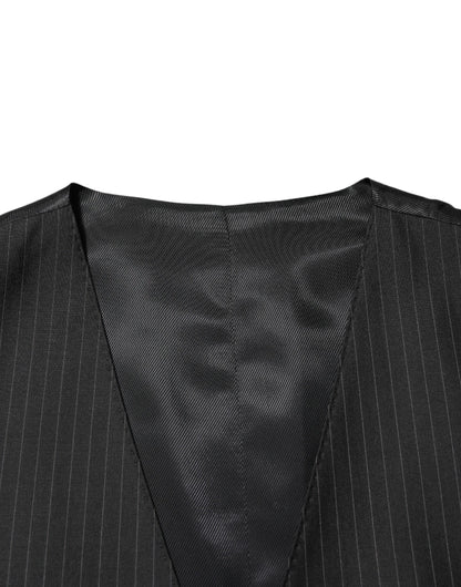 Dolce & Gabbana Men's Silk Wool & Viscose Vest - Black