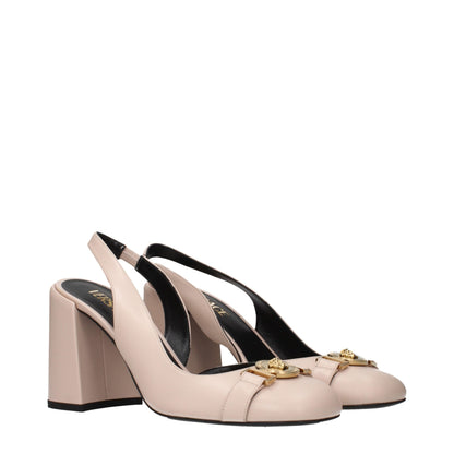 Versace Pink Leather High Heel Pumps