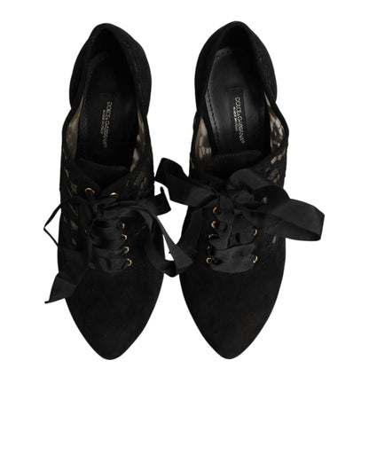 Dolce & Gabbana Women's Polyamide Viscose Goat Leather & Cotton High-Heel Stiletto Pumps Heels - Black Floral