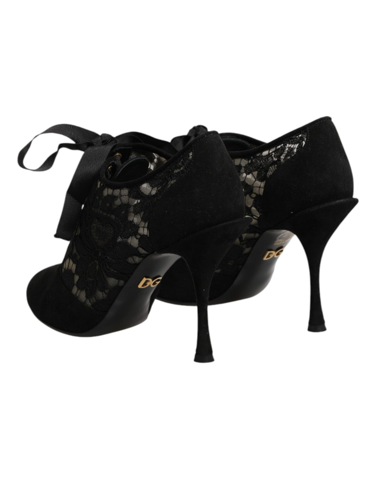 Dolce & Gabbana Women's Polyamide Viscose Goat Leather & Cotton High-Heel Stiletto Pumps Heels - Black Floral