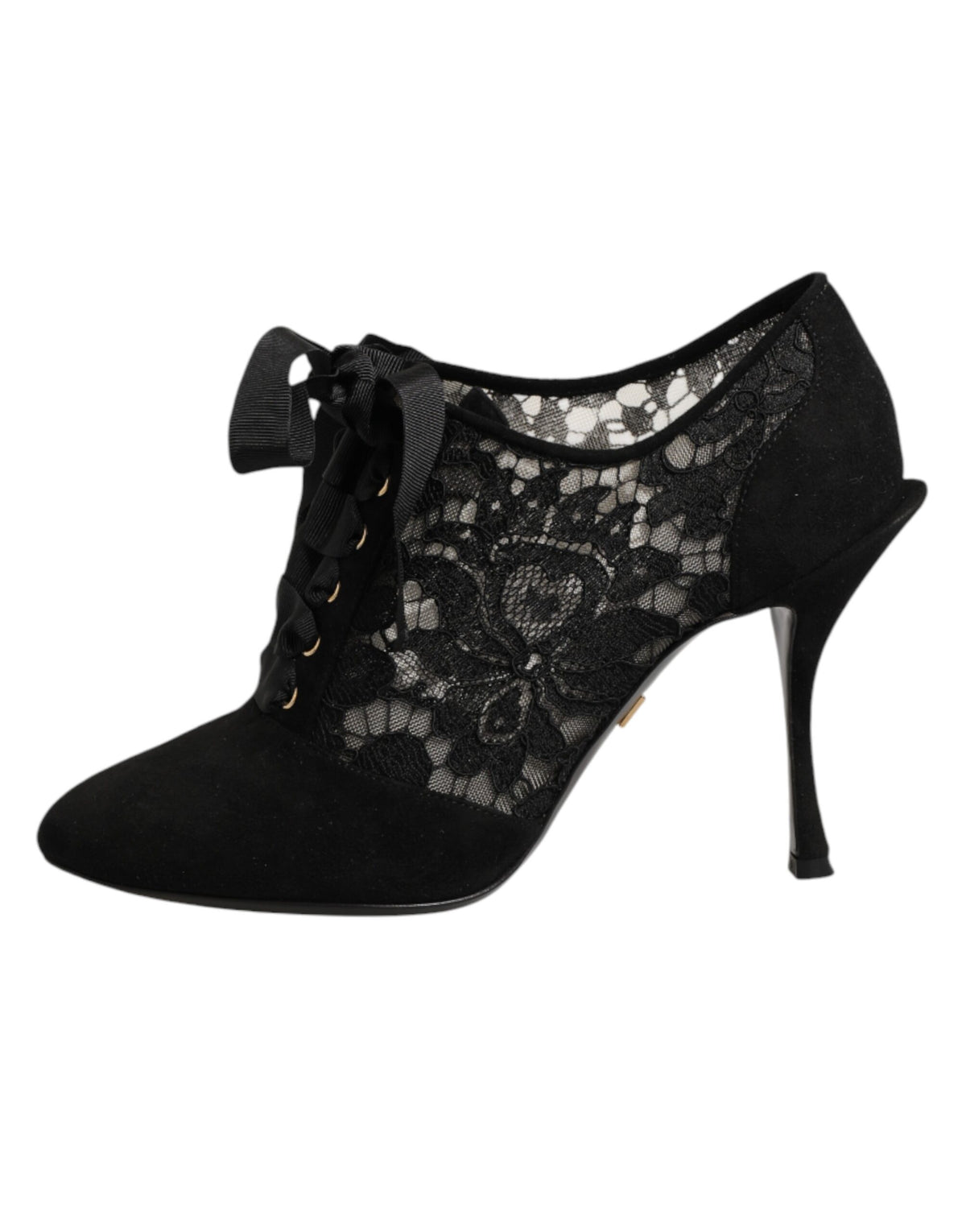 Dolce & Gabbana Women's Polyamide Viscose Goat Leather & Cotton High-Heel Stiletto Pumps Heels - Black Floral