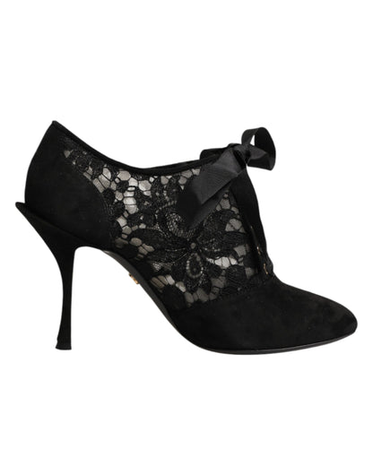 Dolce & Gabbana Women's Polyamide Viscose Goat Leather & Cotton High-Heel Stiletto Pumps Heels - Black Floral