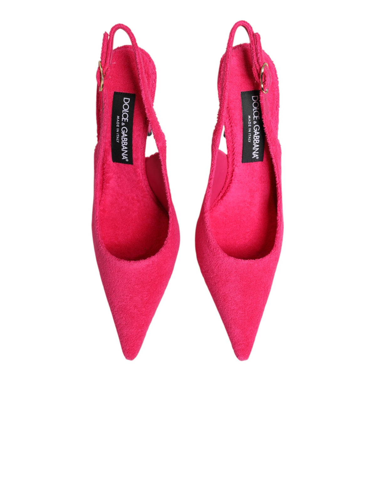 Dolce & Gabbana Women's Cotton & Suede Goat Leather High-Heel Stiletto Slingback Pumps Heels - Pink