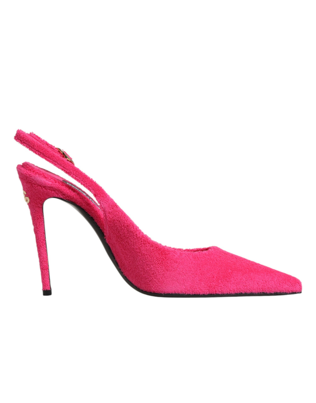 Dolce & Gabbana Women's Cotton & Suede Goat Leather High-Heel Stiletto Slingback Pumps Heels - Pink