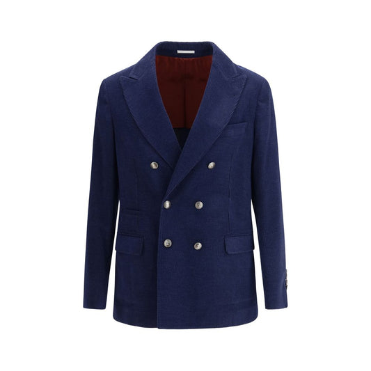 Brunello Cucinelli Blue Wool Coat