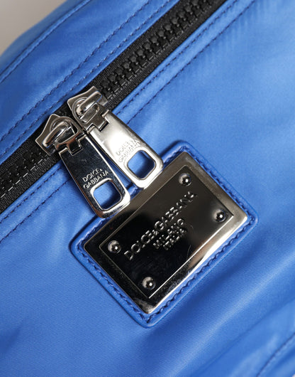Dolce & Gabbana Calf Leather Polyamide Fanny Pack Belt Bag - Blue