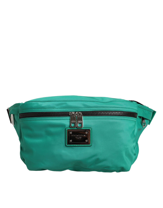 Dolce & Gabbana Calf Leather Polyamide Fanny Pack Belt Bag - Blue Green
