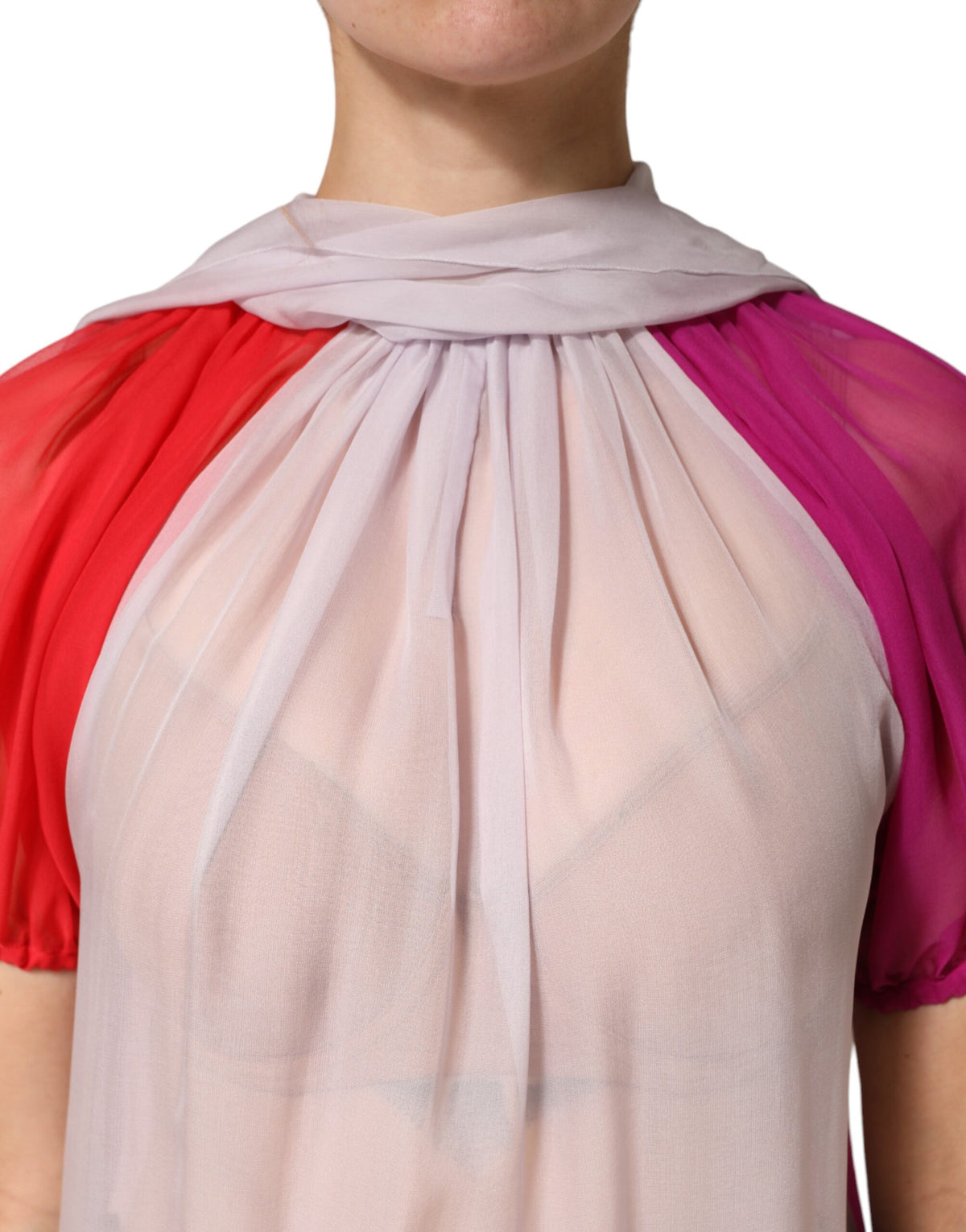 Dolce & Gabbana Women's Relaxed Fit Short-Sleeve Silk Blouse - Multicolor Patterned Signature