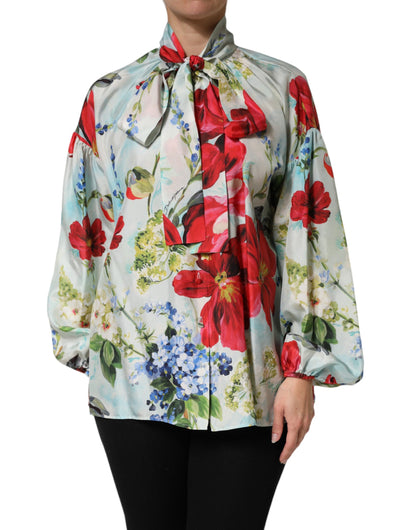 Dolce & Gabbana Women's Long-Sleeve; Short-Sleeve Silk Blouse - Multicolor Patterned Floral