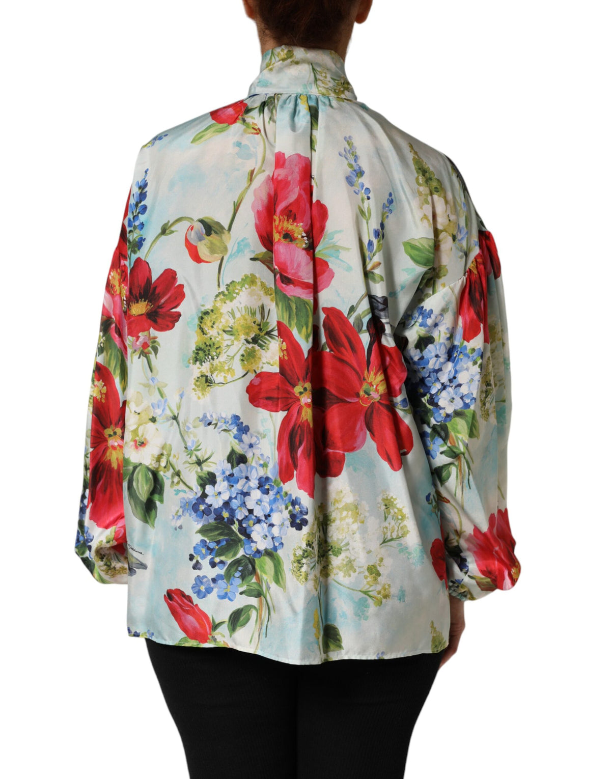 Dolce & Gabbana Women's Long-Sleeve; Short-Sleeve Silk Blouse - Multicolor Patterned Floral