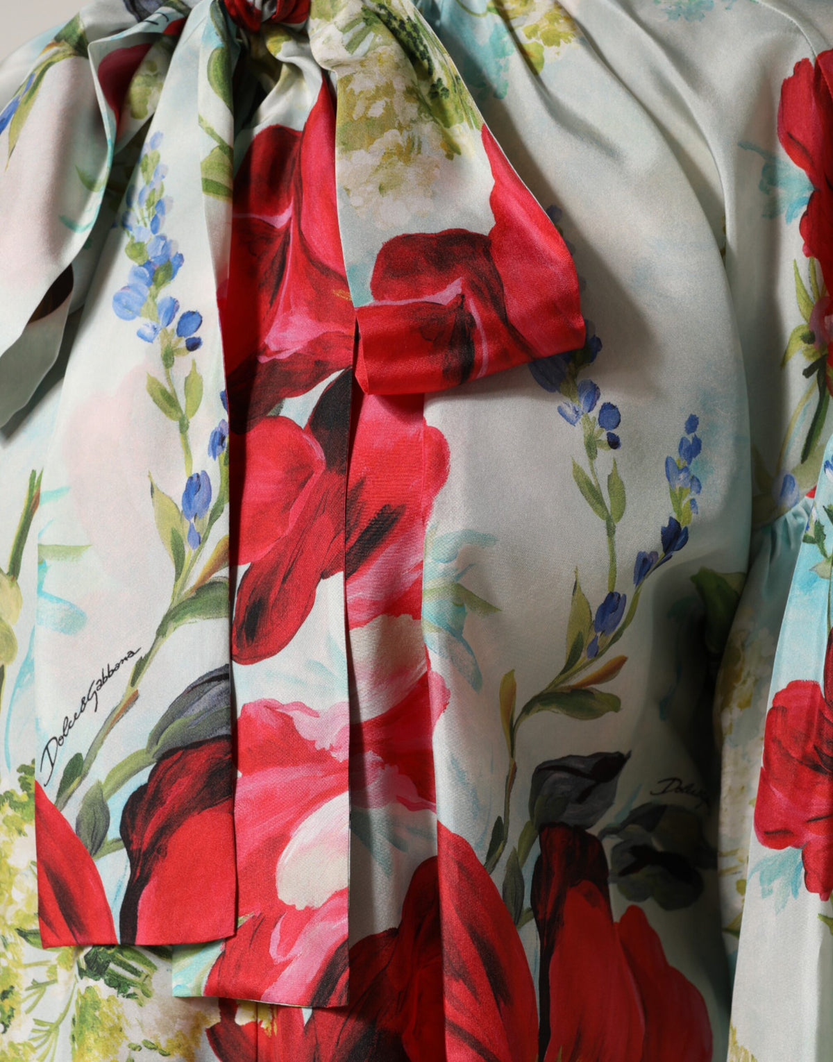 Dolce & Gabbana Women's Long-Sleeve; Short-Sleeve Silk Blouse - Multicolor Patterned Floral