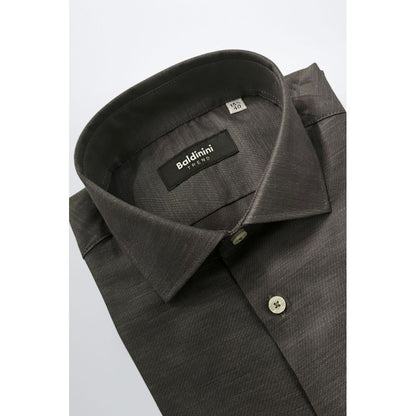 Baldinini Trend Gray Cotton Shirt