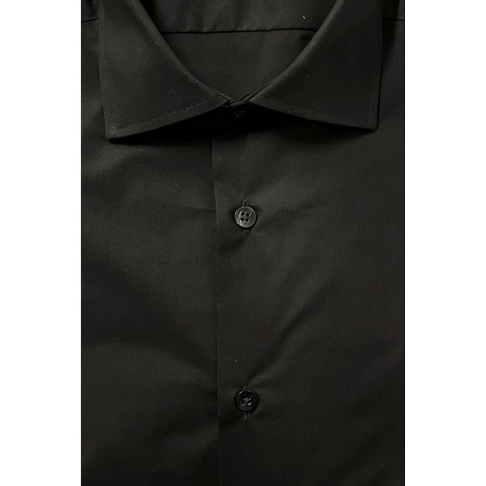 Baldinini Trend Black Cotton Shirt