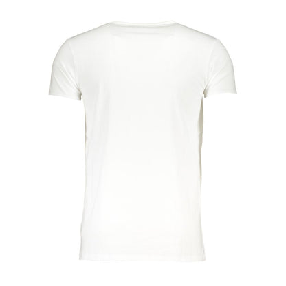 Cavalli Class Men's Stretch Cotton T-Shirt - White Print