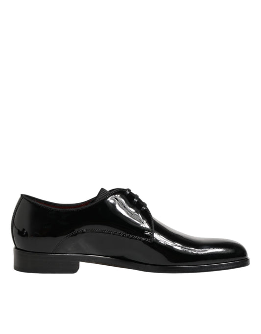 Dolce & Gabbana Men's Suede Calfskin & Goat Leather Derby Lace-Up Shoes - Black